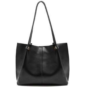 FOXER Genuine Leather Shoulder Bags for Women Large Capacity Women's Tote Top-Handle Handbags with 2 Ways