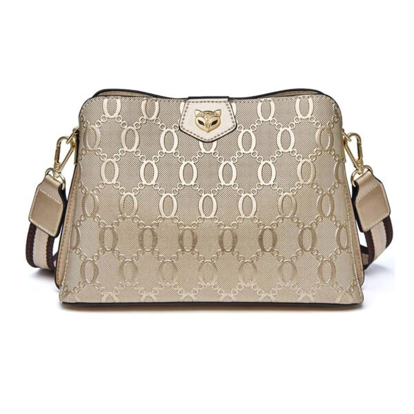 FOXER Cowhide Leather Corssbody Bags for Women with Adjustable Strap Trendy Shoulder Purse Lightweight Zipper Magnetic