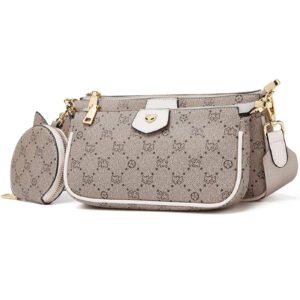 FOXER Crossbody Bags for Women 3 Set Small Cell Phone Purse PVC Leather Lightweight Trendy