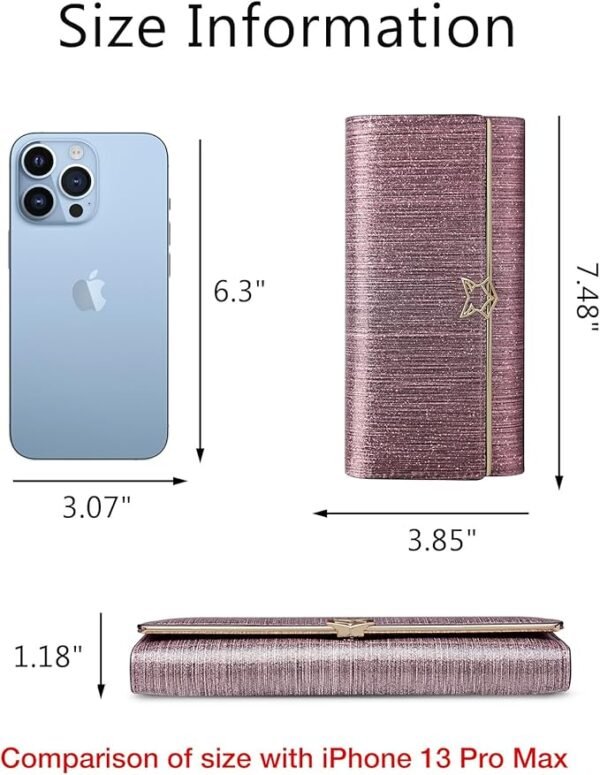 FOXER Bi-Fold Wallets for Women Credit Card Holders Large Capacity with RFID Blocking Paper Money Pocket - Image 2