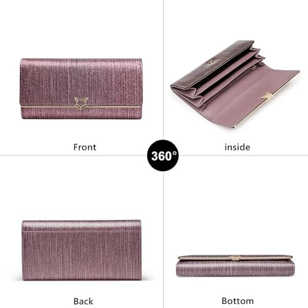 FOXER Bi-Fold Wallets for Women Credit Card Holders Large Capacity with RFID Blocking Paper Money Pocket - Image 3