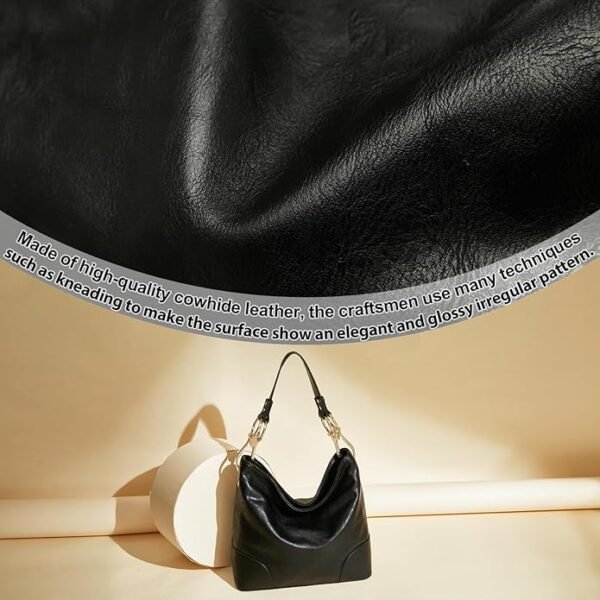 FOXER Womens Faux Leather Hobo Bags Vintage Large Crossbody Shoulder Purse Ladies Tote Handbags - Image 5