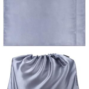 2 Pack Dust Bags for Handbags Silk Dust Cover Bag for Handbags Purses Shoes, Dustproof Drawstring Bag Travel Storage Pouch (Grey)